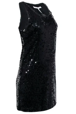 Rolando Santana - Black Sequin Sleeveless Mini Dress Sz 10