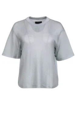 RtA - Grey Knit Short Sleeve T-Shirt Sz L