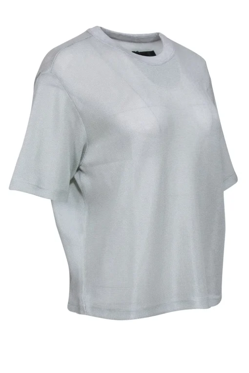 RtA - Grey Knit Short Sleeve T-Shirt Sz L