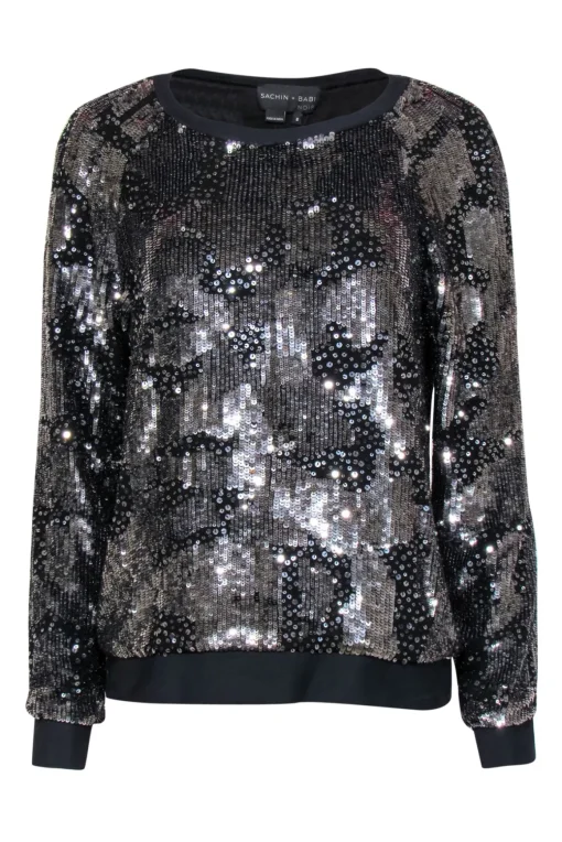 Sachin & Babi - Aditya Sequined Silk Sweatshirt Sz 6