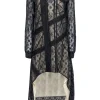 Sachin & Babi - Black Eyelet High-Low Long Sleeve Dress Sz 4