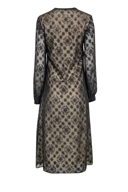 Sachin & Babi - Black Eyelet High-Low Long Sleeve Dress Sz 4