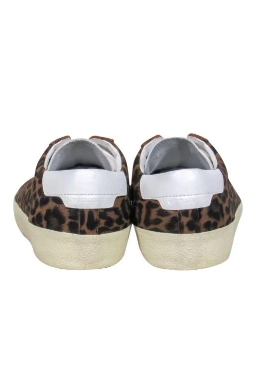 Saint Laurent - Brown Leopard Print Lace-Up Sneakers Sz 11