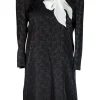 Sandro - Black Ketty Tie Detail Rose Print Shift Dress Sz S