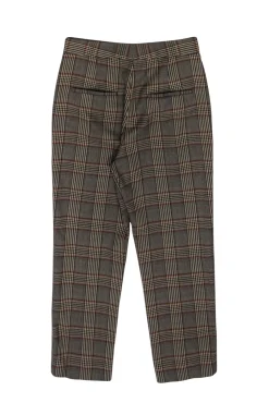 Sandro - Brown, Beige, Blue & Terracotta Plaid Trousers Sz 4