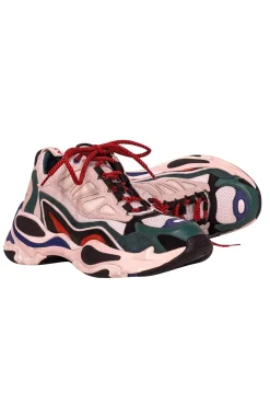 Sandro - Green, White, & Red Chunky Sneakers Sz 5.0