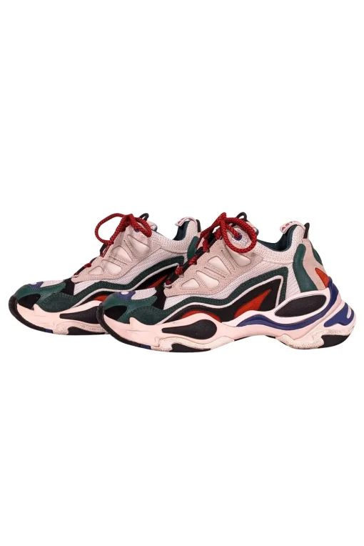 Sandro - Green, White, & Red Chunky Sneakers Sz 5.0