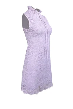 Sandro - Lilac Lace High Neck Mini Dress Sz 4