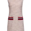 Sandro - Pink Tweed Sleeveless Front Pocket Dress Sz 4
