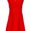 Sandro - Red Fit & Flare Dress Sz S