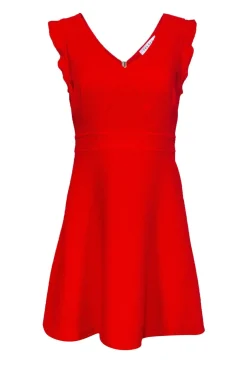 Sandro - Red Fit & Flare Dress Sz S