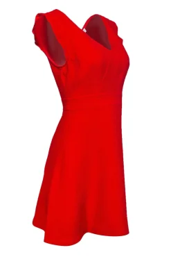 Sandro - Red Fit & Flare Dress Sz S