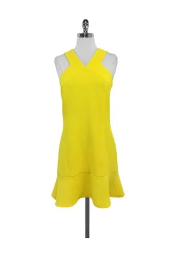 Sandro - Yellow Fit & Flare Dress Sz L