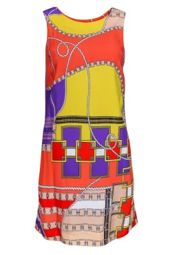 Sara Campbell - Multicolored Graphic Shift Dress Sz 0