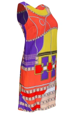 Sara Campbell - Multicolored Graphic Shift Dress Sz 0