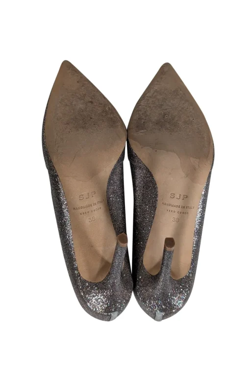 Sarah Jessica Parker - Silver & Multi Color Glitter Pumps Sz 8