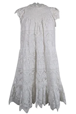 Saylor - Ivory Lace Cap Sleeve Dress Sz M
