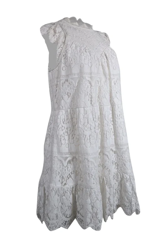 Saylor - Ivory Lace Cap Sleeve Dress Sz M