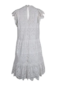 Saylor - Ivory Lace Cap Sleeve Dress Sz M