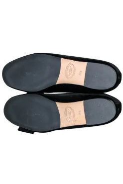 Scarosso - Black Velvet Loafers w/ Bow Accent Sz 8.5