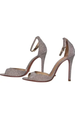 Schutz - Champagne Gold Glitter Strappy Heels Sz 8.5