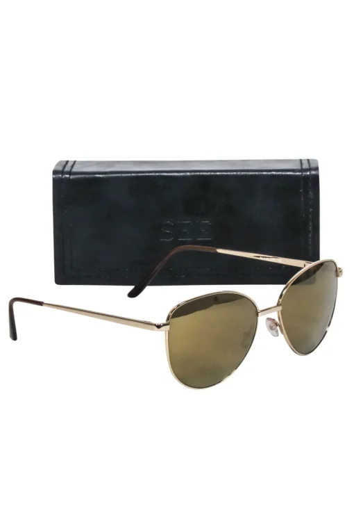 See - Gold Rounded Frames w/ Yellow Lens