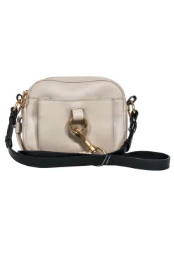 See by Chloe - Beige Leather Crossbody w/ Black Strap