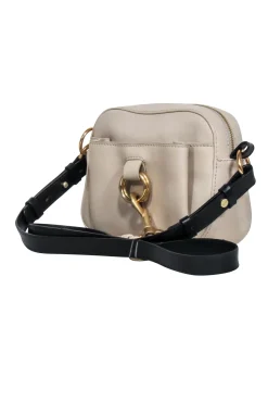 See by Chloe - Beige Leather Crossbody w/ Black Strap