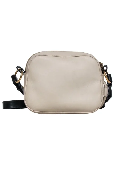 See by Chloe - Beige Leather Crossbody w/ Black Strap
