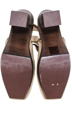 See by Chloe - Beige Suede Platform Clog Pumps Sz 7