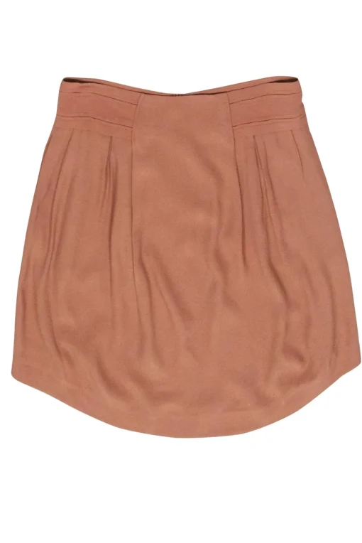 See by Chloe - Camel Mini Skirt w/ Curved Hem Sz 6
