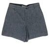 See by Chloe - Grey & Black Herringbone Wool Blend Shorts Sz 4
