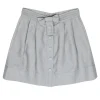 See by Chloe - Metallic Grey Linen Blend Skirt Sz 6