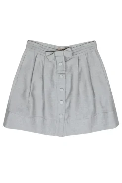 See by Chloe - Metallic Grey Linen Blend Skirt Sz 6