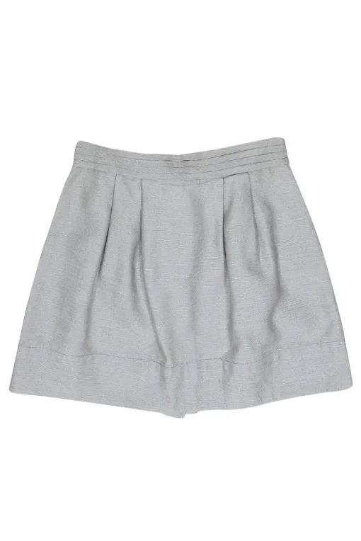 See by Chloe - Metallic Grey Linen Blend Skirt Sz 6