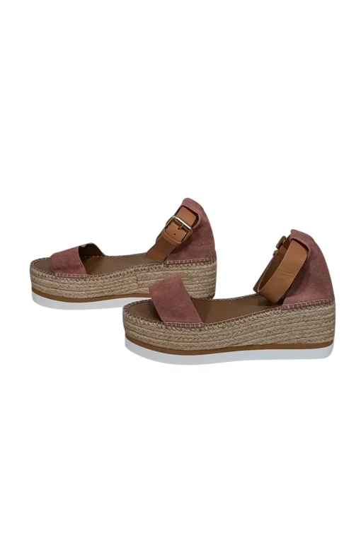 See by Chloe - Pink Suede Espadrille Sandals Sz 10