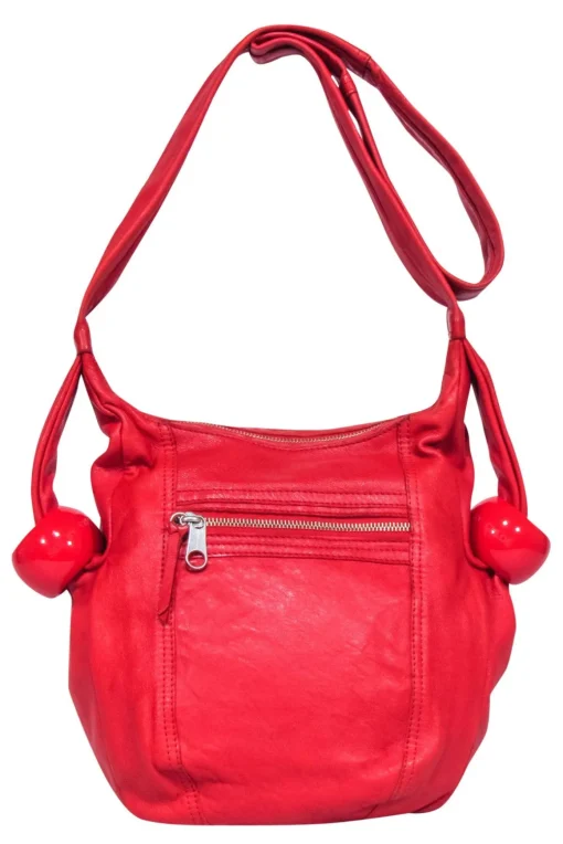 See By Chloe - Red Leather Satchel w/ Bangles