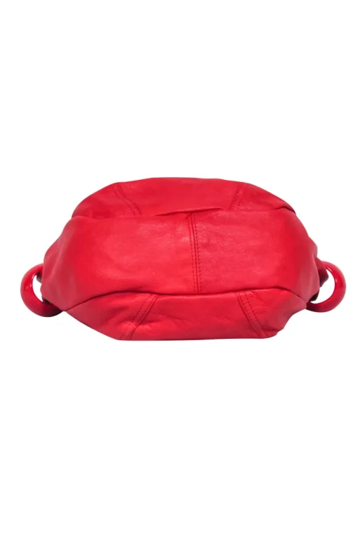 See By Chloe - Red Leather Satchel w/ Bangles