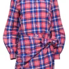Sezane - Pink & Blue Plaid Long Sleeve Button Front Sz 10