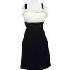 Shani - Black & Ivory Cocktail Dress w/ Beaded Waist Sz 6