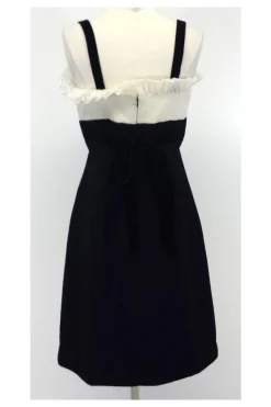Shani - Black & Ivory Cocktail Dress w/ Beaded Waist Sz 6