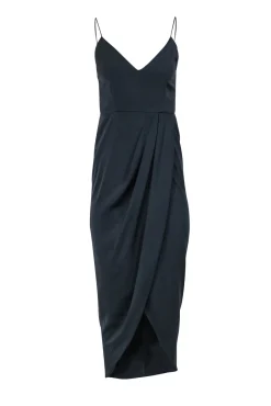 Shona Joy - Grey Draped Asymmetrical Dress Sz 4