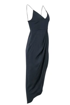 Shona Joy - Grey Draped Asymmetrical Dress Sz 4