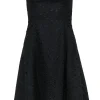 Shoshanna - Black Floral Eyelet Strapless Fit & Flare Dress Sz 2