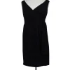Shoshanna - Black V-Neck Dress w/ Side Pleated Detail Sz 4