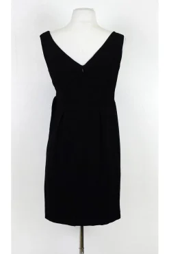 Shoshanna - Black V-Neck Dress w/ Side Pleated Detail Sz 4