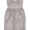 Shoshanna - Blush & Silver Lace Strapless Dress Sz 4