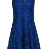 Shoshanna - Indigo Blue Lace Flared Mini Dress Sz 6