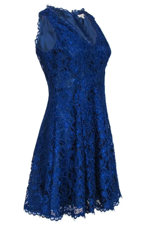 Shoshanna - Indigo Blue Lace Flared Mini Dress Sz 6