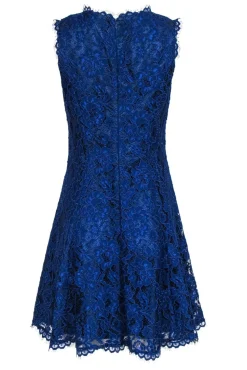 Shoshanna - Indigo Blue Lace Flared Mini Dress Sz 6